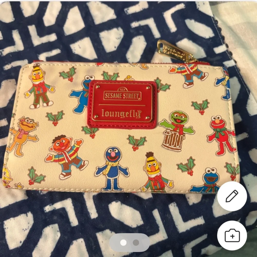 Loungefly Sesame Street Cream Character Wallet Christmas design